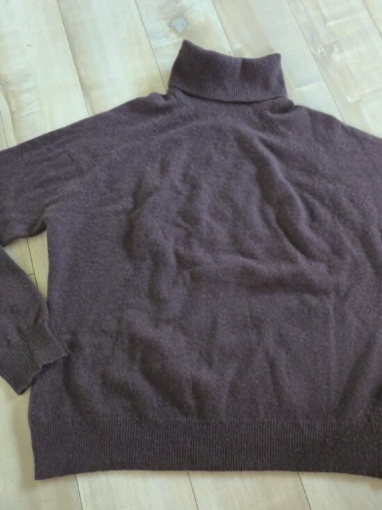 None Sweaters - Vintage 100% Cashmere Turtleneck Sweater | Brown | Made in Hong Kong | Size M